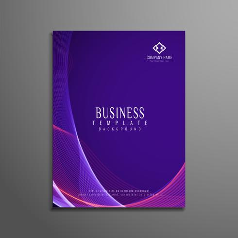 Abstract stylish wavy business brochure template vector