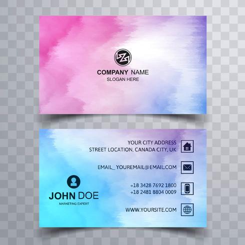 Abstract colorful business card template vector