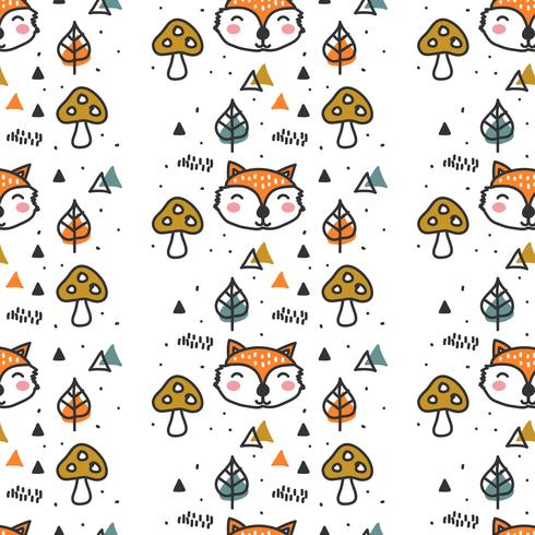 Scandinavian Fall Pattern Vector