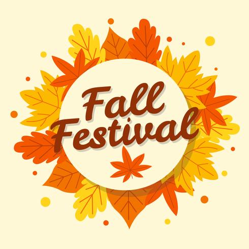 Flat Fall Festival Background vector