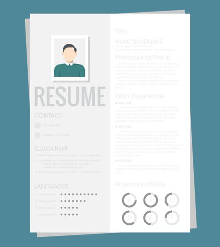 Papel de curriculum vitae vector