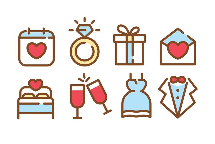 Wedding Icon Set vector