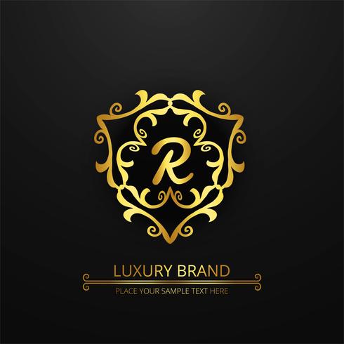 Modern luxury brand logo background vector