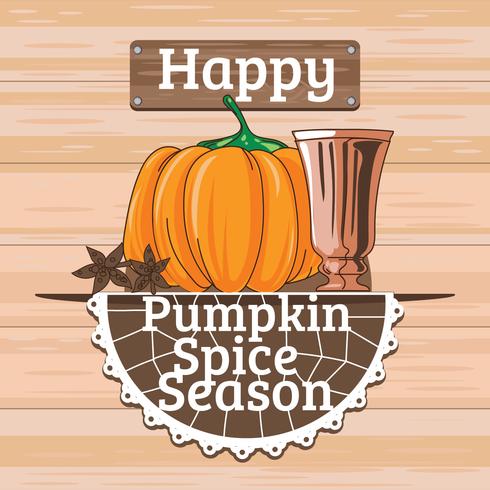 Happy Pumpkin Spice Season Illustration vector