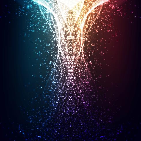 Elegant colorful glitters wave  background vector