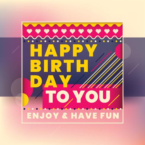 Birthday card vector