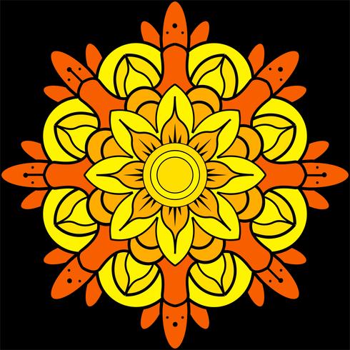 Fondo elegante mandala colroful vector