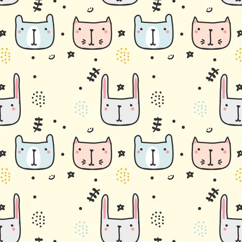Childish Doodle Pattern vector