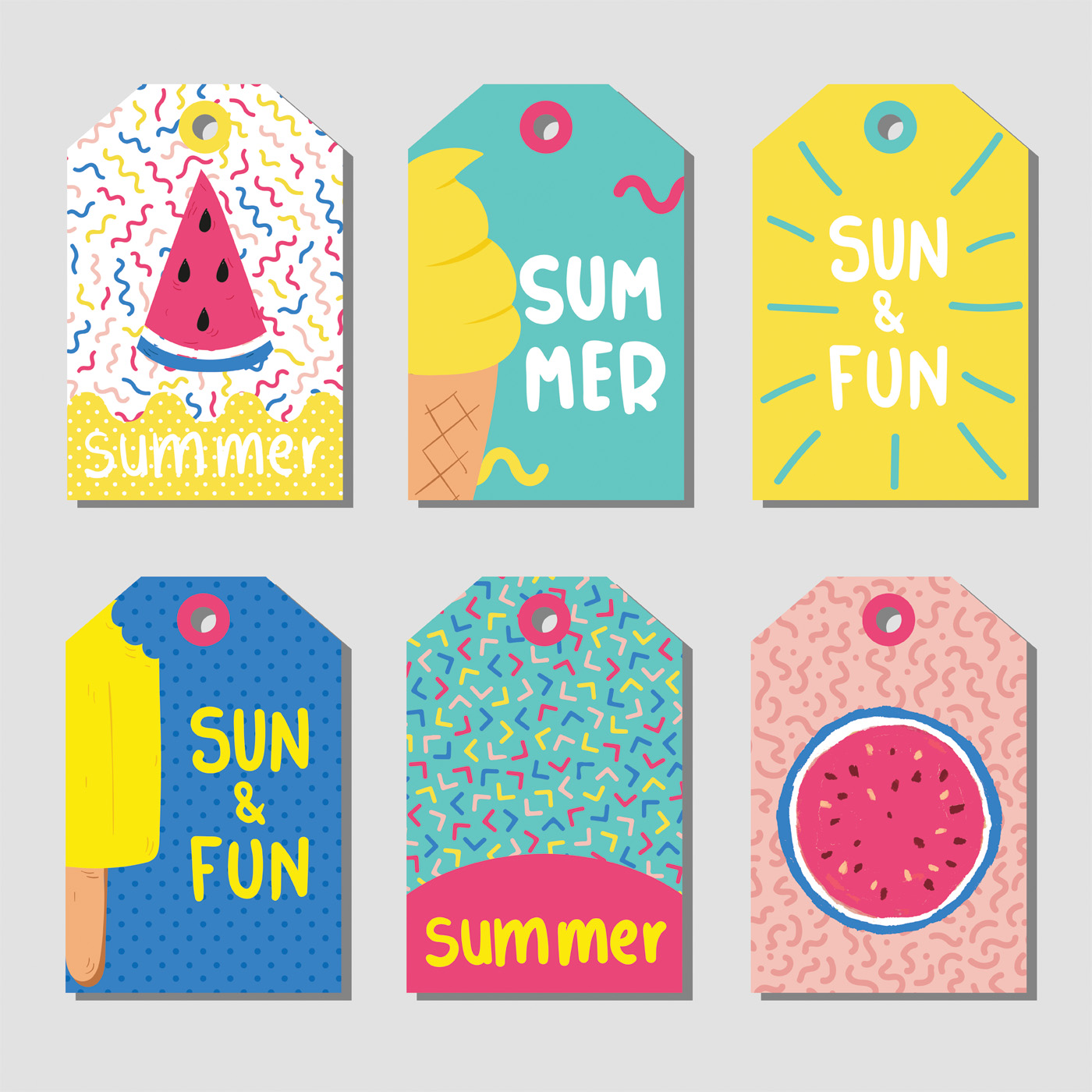 Summer Gift Tags Vector Pack 256726 Vector Art At Vecteezy