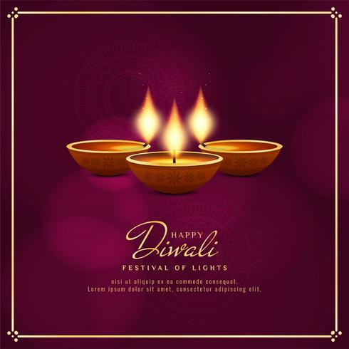 Fondo decorativo de Diwali feliz religioso abstracto vector