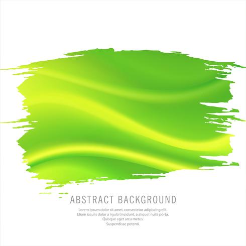 Fondo de la onda verde acuarela abstracta vector