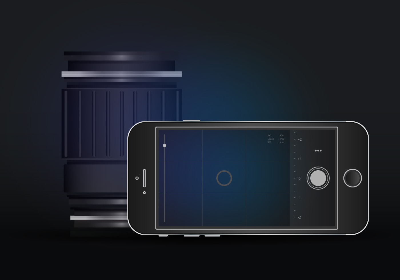 Realistic DSLR App Mobile Camera 256822 Vector Art at Vecteezy