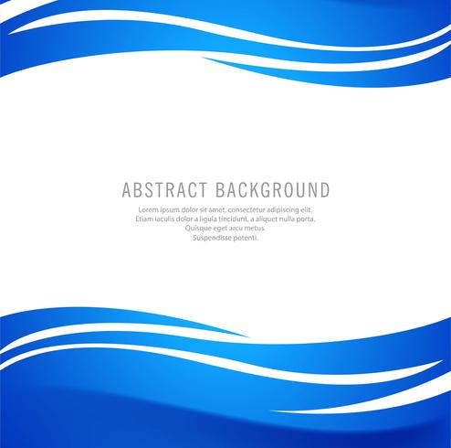 Elegant stylish blue wave background vector