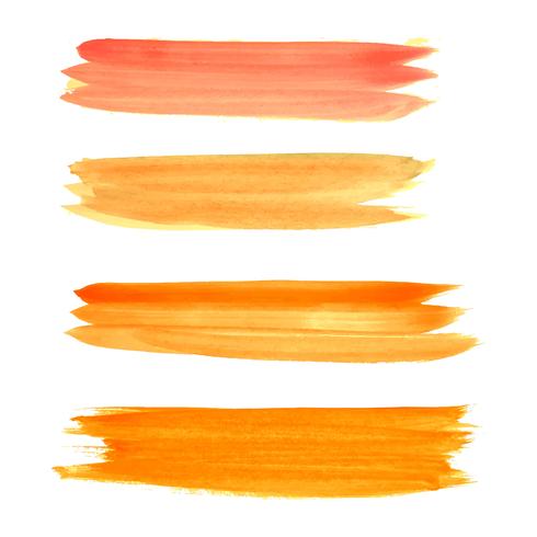 Abstract bright watercolor strokes set vector