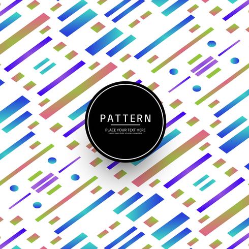 Modern colroful geometric lines pattern vector