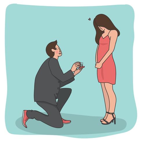 Guy Popping the Question vector