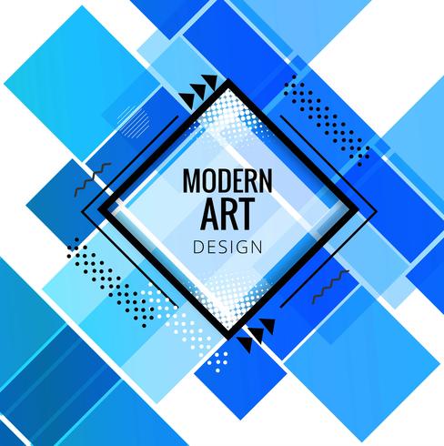 Modern blue geometric background vector