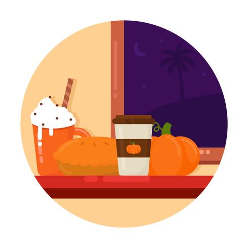 Ilustración de Vector de calabaza especia