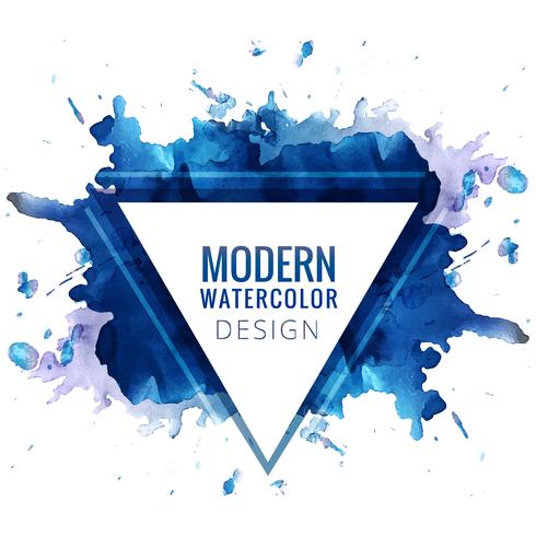 Modern blue watercolor background vector