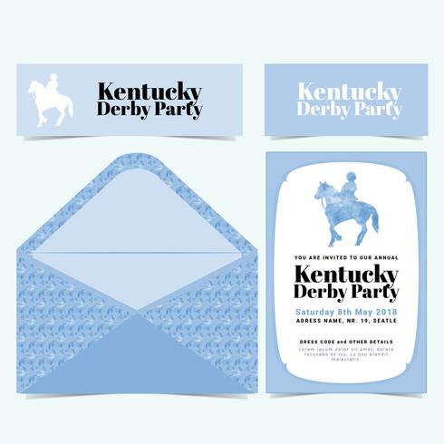 Invitación de la fiesta de Kentucky Derby del vector