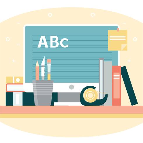 Vector Back to School Accessories