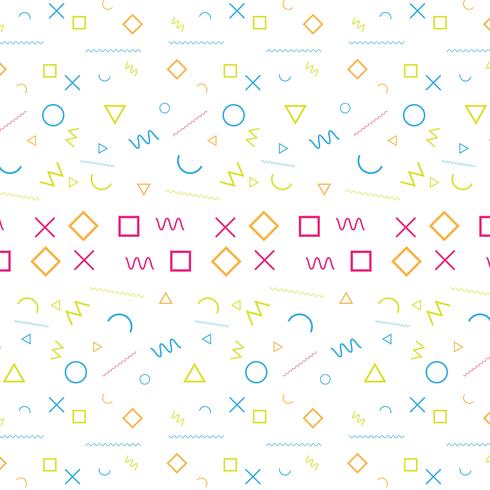 Abstract colorful memphis pattern background  vector
