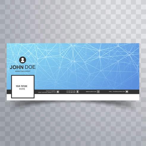 Modern facebook timeline banner technology design vector