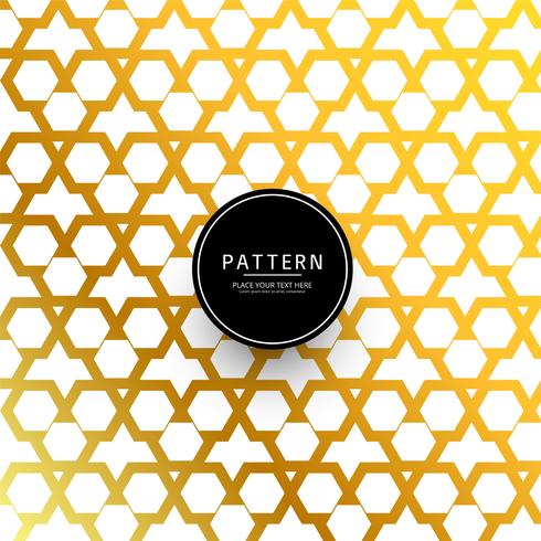 Beautiful golden geometric shape background vector