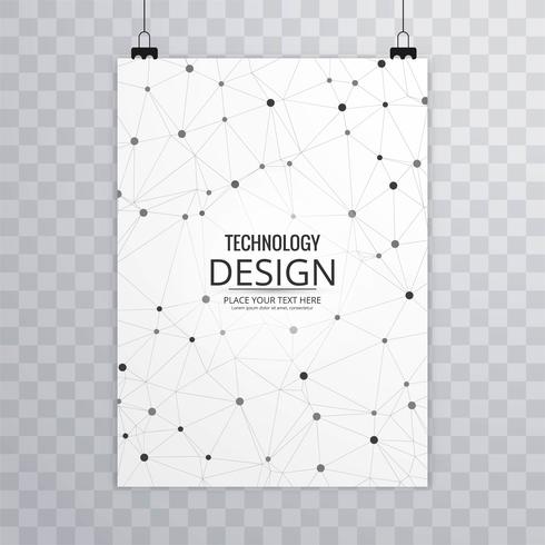 Abstract technology business brochure template vector