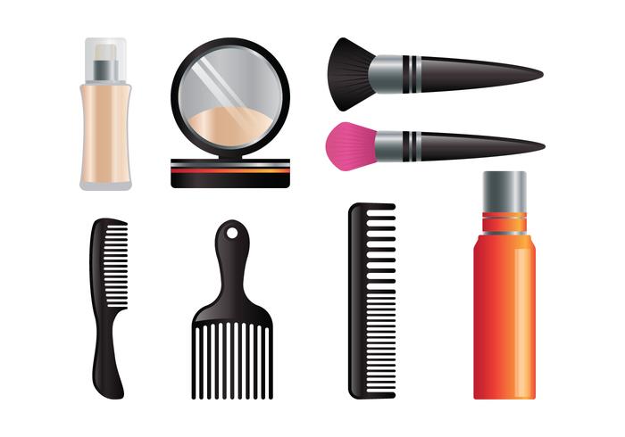 Realistic Salon Tools Set vector