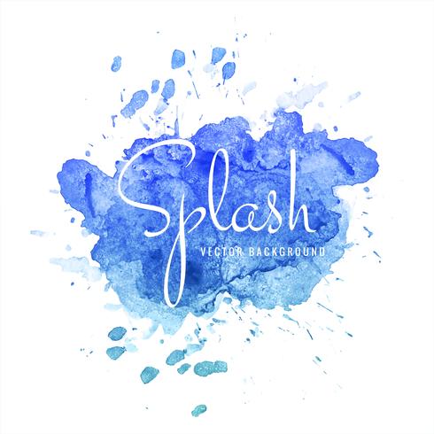 Abstract blue colorful watercolor splash vector