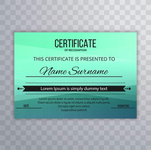 Modern certificate template background vector