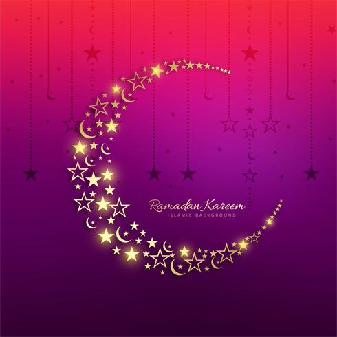 Fondo de tarjeta de felicitación de Ramadan kareem colorido hermoso vector