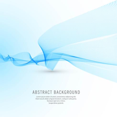 Abstract business blue wave background vector