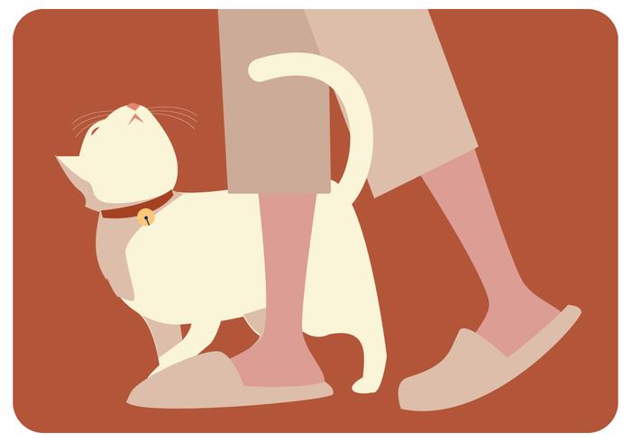 Gato perezoso vector