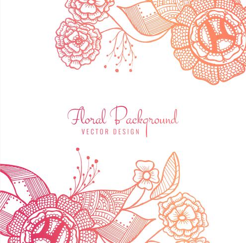 Abstract colorful artistic floral design background vector