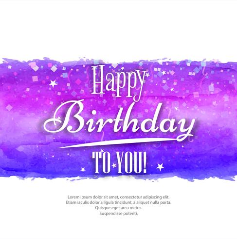 Hand Painted Watercolor Greeting Card Happy Birthday Colorful Download Free Vectors Clipart Graphics Vector Art