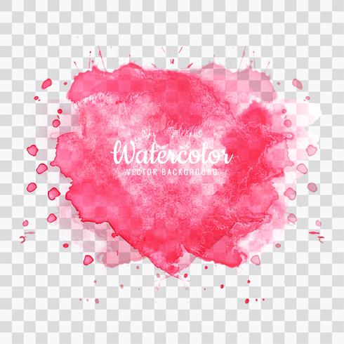 Abstract pink watercolor splash background vector