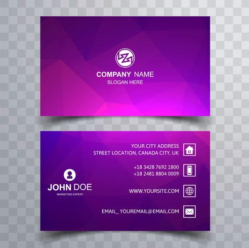 Abstract colorful polygon business card background vector