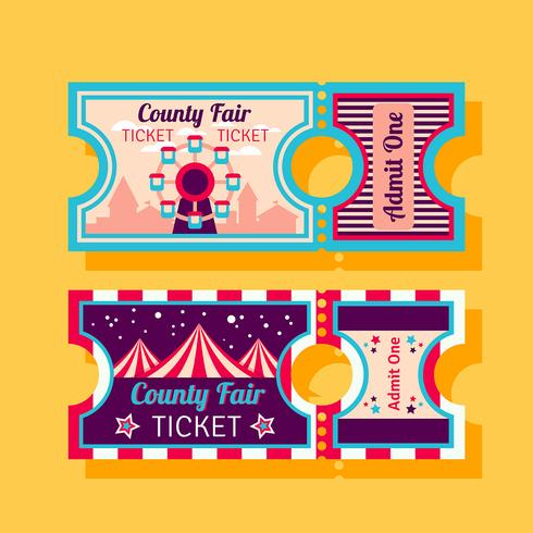 County Fair Ticket vector