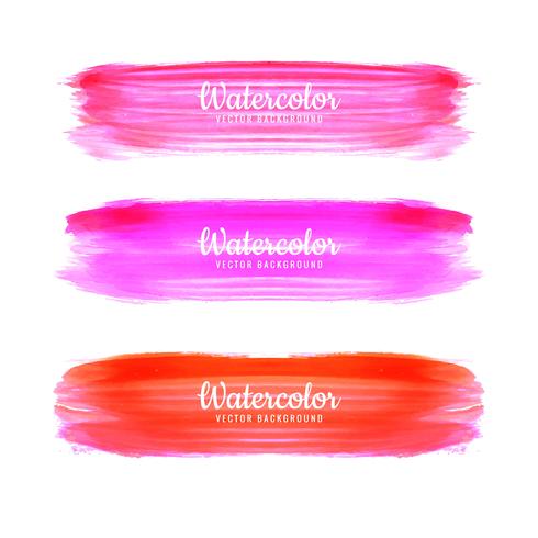 Abstract colorful watercolor strokes background vector