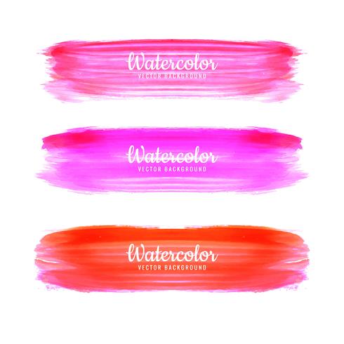 Abstract colorful watercolor strokes background vector