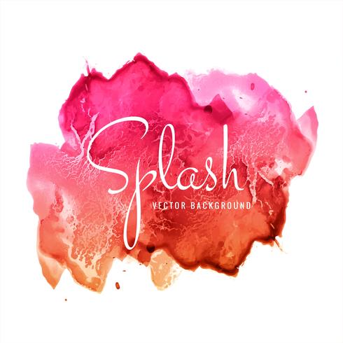 Beautiful hand paint watercolor colorful splash on white backgro vector