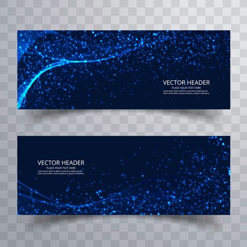 Resumen brillante brillo azul ola banners plantilla diseño vector