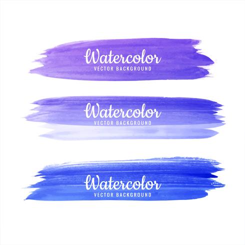 Beautifulcolorful hand draw watercolor strokes set vector