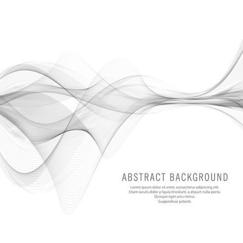 Abstract elegant stylish grey wave background vector