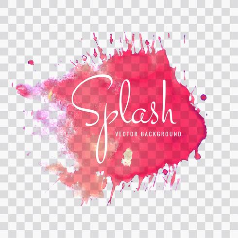 Abstract pink watercolor splash background vector