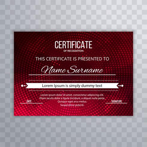 Abstract polygon certificate template design vector