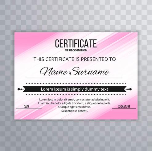 Beautiful certificate template background vector