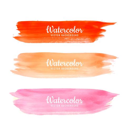 Hand drawn watercolor stroke colorful shade background vector